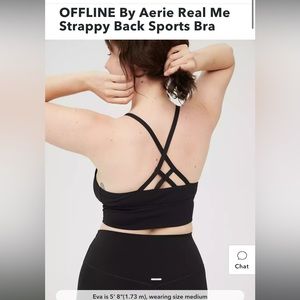 NEW OFFLINE by aerie Real Me strappy back sports bra